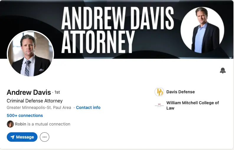 Davis Defense social media and LinkedIn refresh