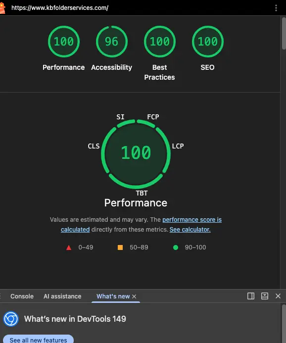 Kenny’s Folder Services SEO service pages